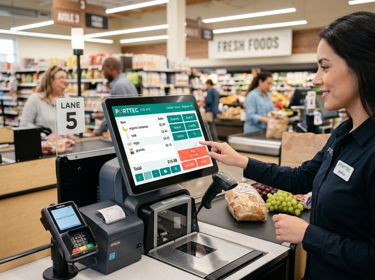 Sistema de automação comercial e checkout PDV para supermercados APORTTEC